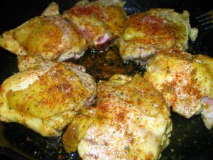 searing chicken